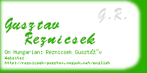 gusztav reznicsek business card